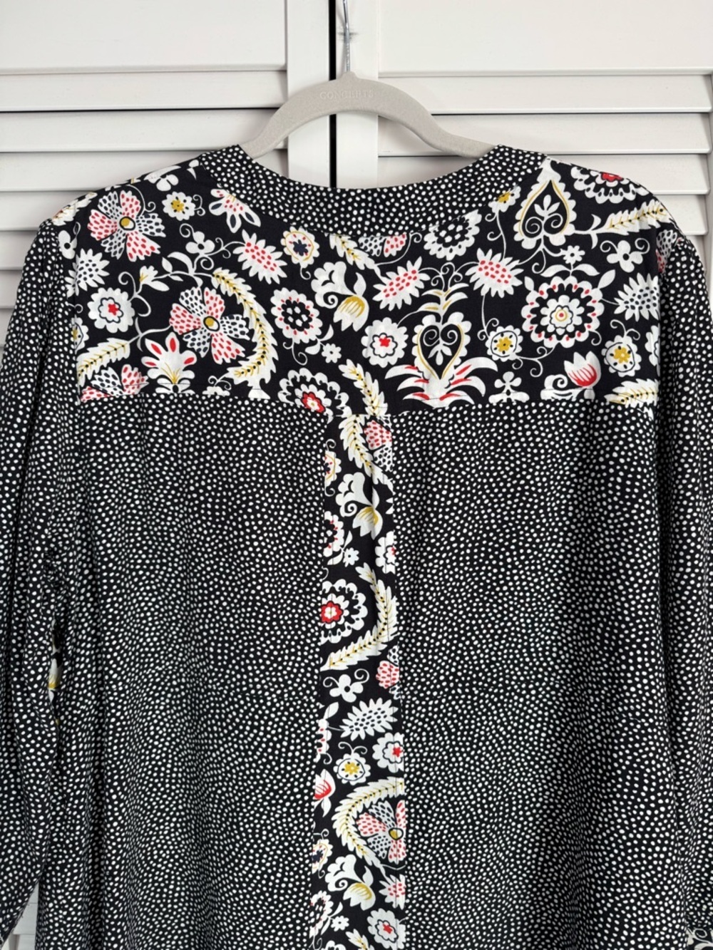 Boden Mollie Floral Paisley Polka Dot V-Neck Tunic Dress Boho Size 16 (XL) - Picture 7 of 9